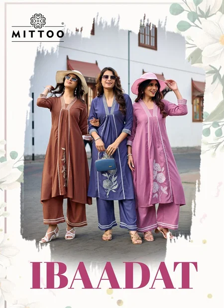 Ibadat By Mittoo Heavy Rayon Thread & Handwork Top With Bottom Wholesale Online